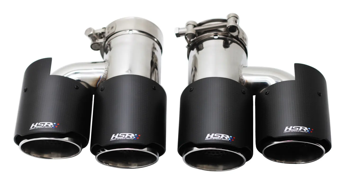 China High performance style Dual outlet ak Carbon fiber exhaust tips 7032