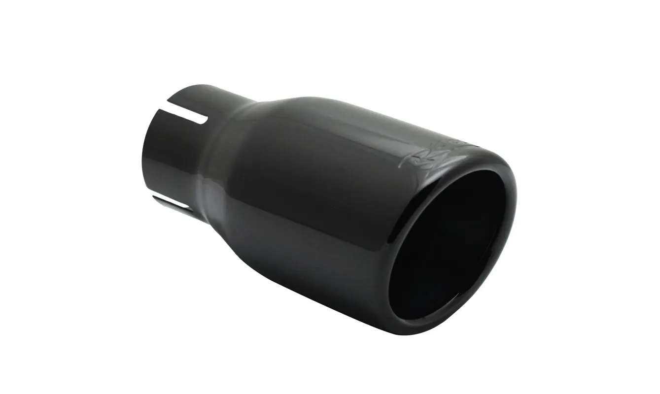 New style Universal Inlet 61mm Black Coated Stainless Steel Mufler tip 7034C