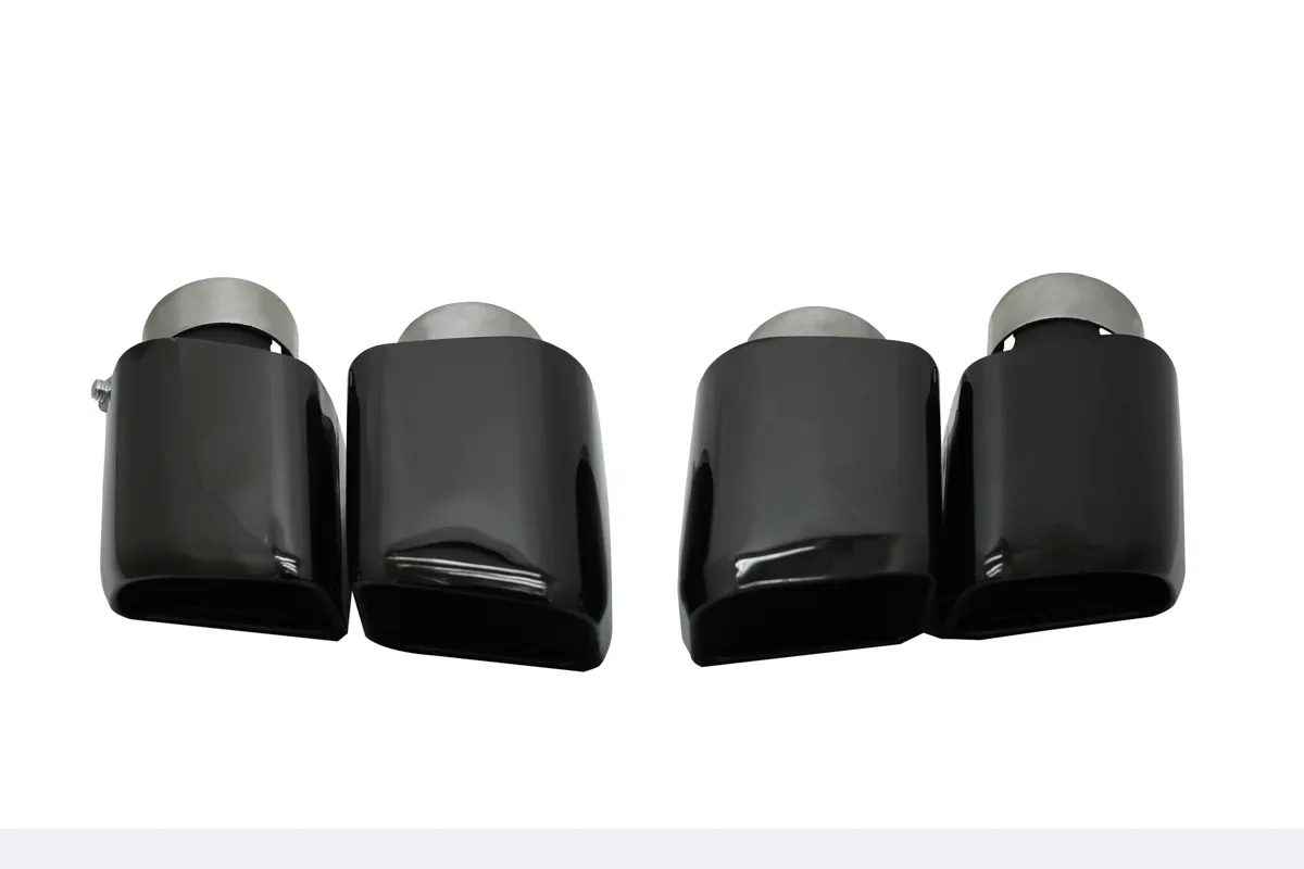 Wholesale price chroming black universal 63mm exhaust muffler for porsche style