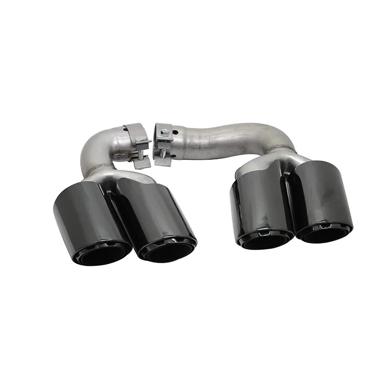 Wholesale price 3 layers Universal exhaust end pipes muffler for porsche 18 Cayenne Hybrid black