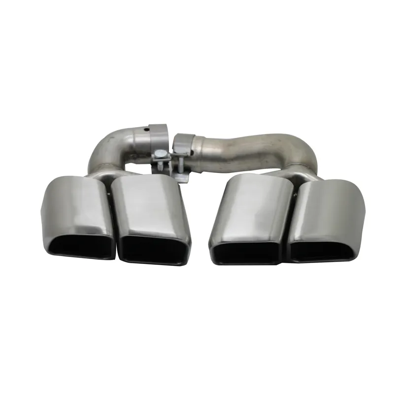 Chroming black chrome brushed Square exhaust tips for 18 cayenne factory