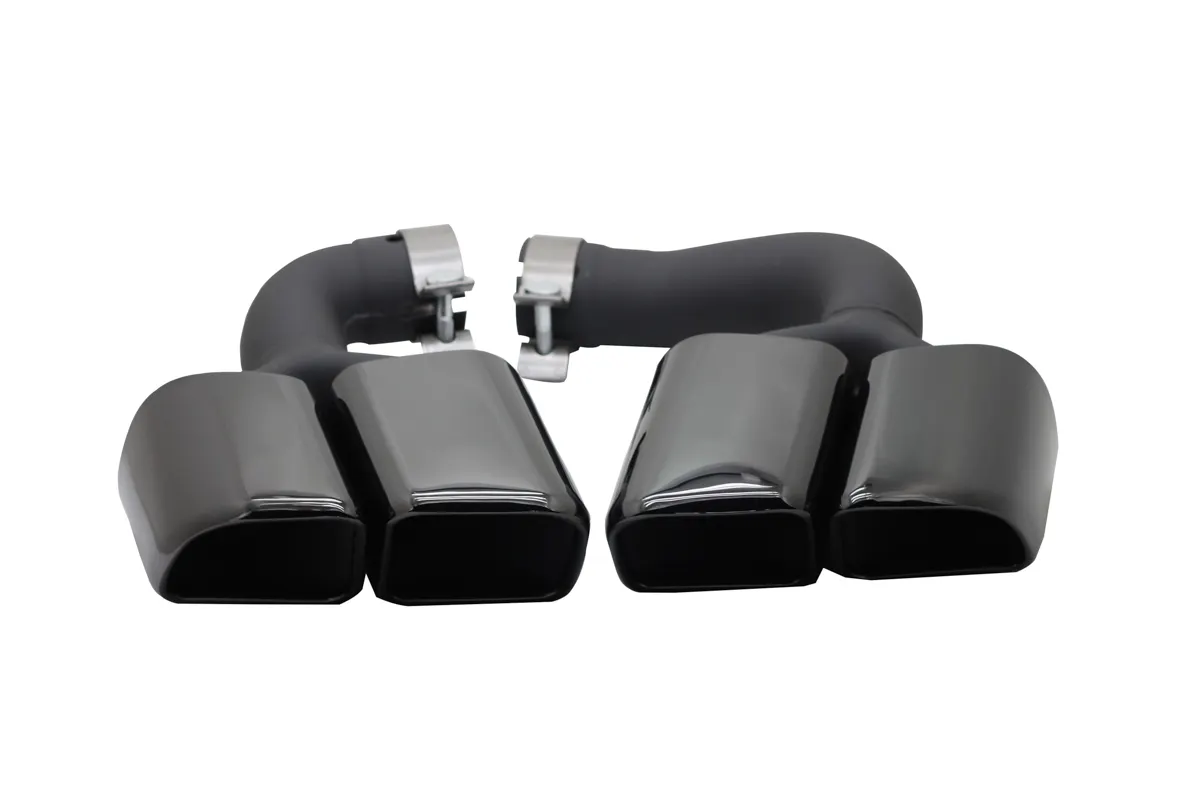 Square exhaust pipe muffler for 18 Cayenne Hybrid black factory