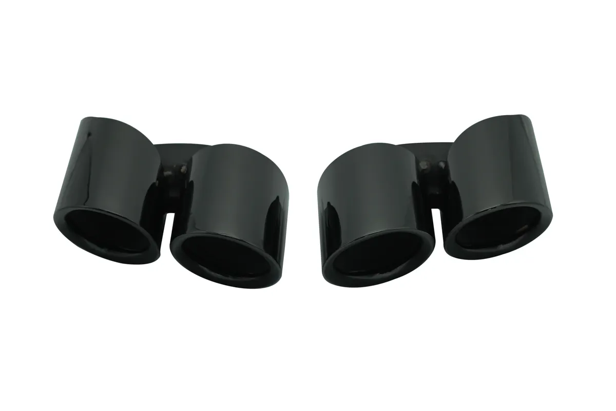High performance dual car Exhaust tailpipe tip for porsche 17 panmera 971 round BLACK